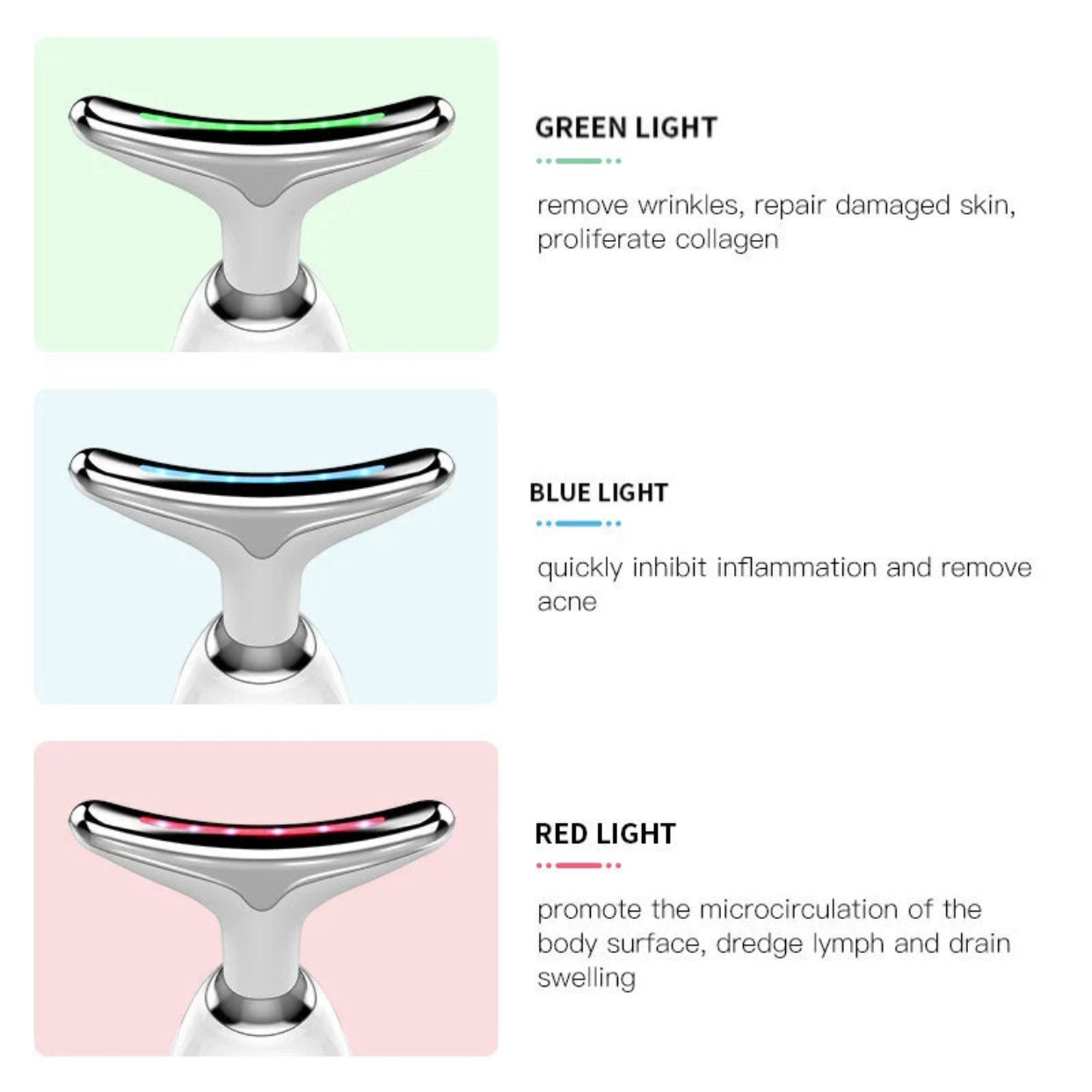 Amood™ 3-IN-1 LED Light Therapy Device